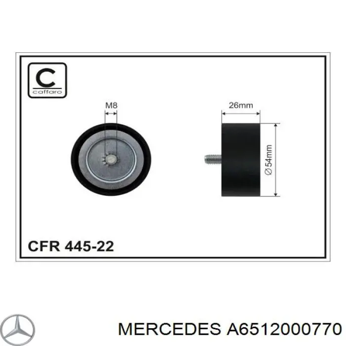 Compre A6512000770 Mercedes Rolo parasita da correia de transmissão