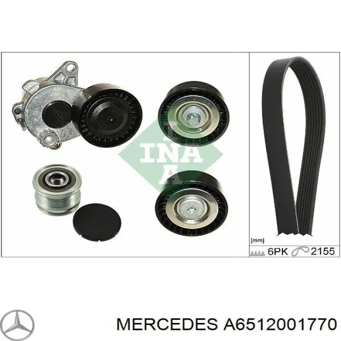 Reguladora de tensão da correia de transmissão Mercedes A6512001770 preço, a partir de 80,02 USD