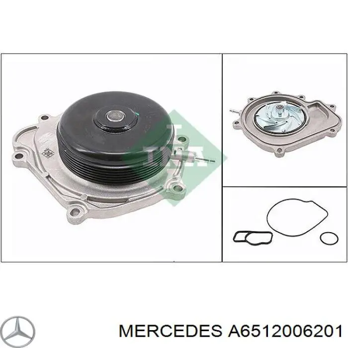 Bomba de água (bomba) de esfriamento Mercedes A6512006201 preço, a partir de 144,44 USD