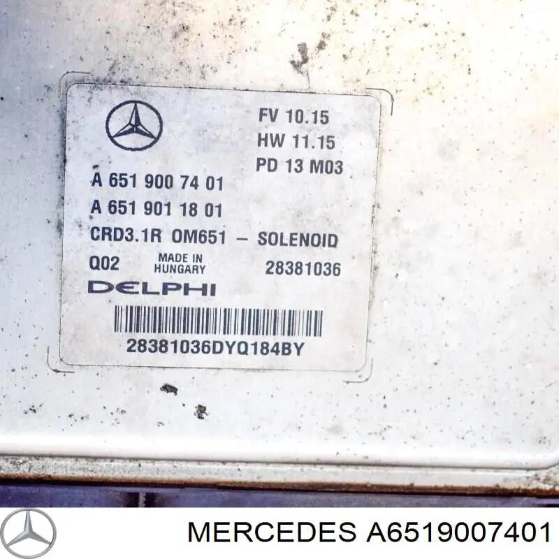 A6519007401 Mercedes Módulo de direção (Centralina eletrônica) de motor