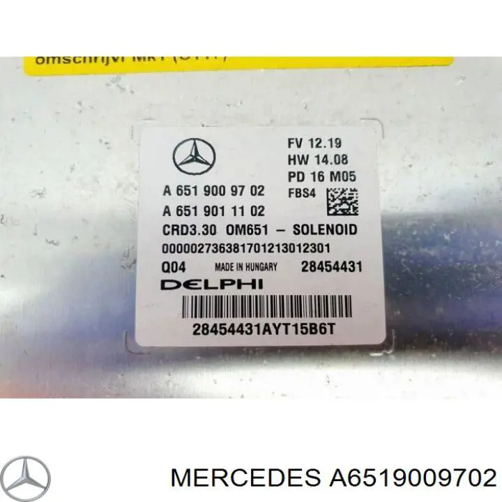 Compre A6519009702 Mercedes Módulo de direção (Centralina eletrônica) de motor