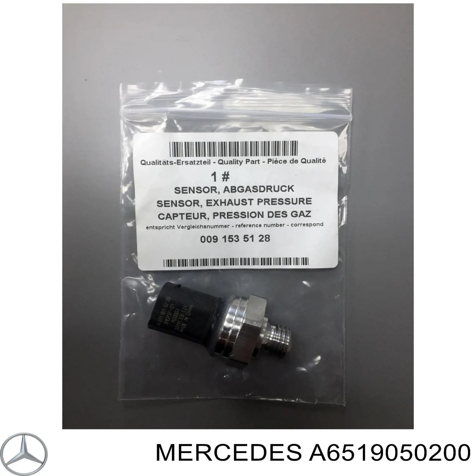 Compre A6519050200 Mercedes Sensor de pressão dos gases de escape
