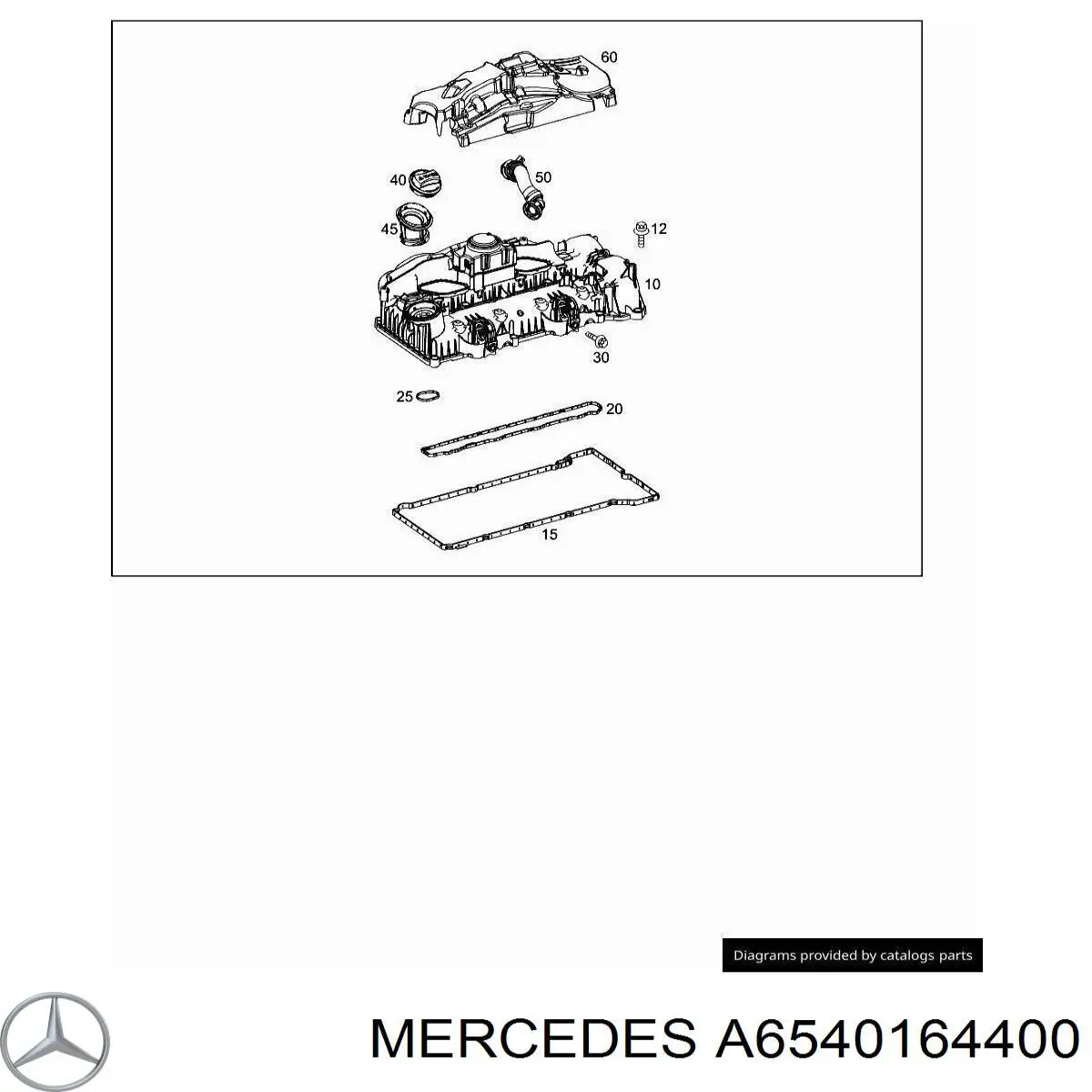 A6540164400 Mercedes Vedante da tampa de válvulas de motor, anel
