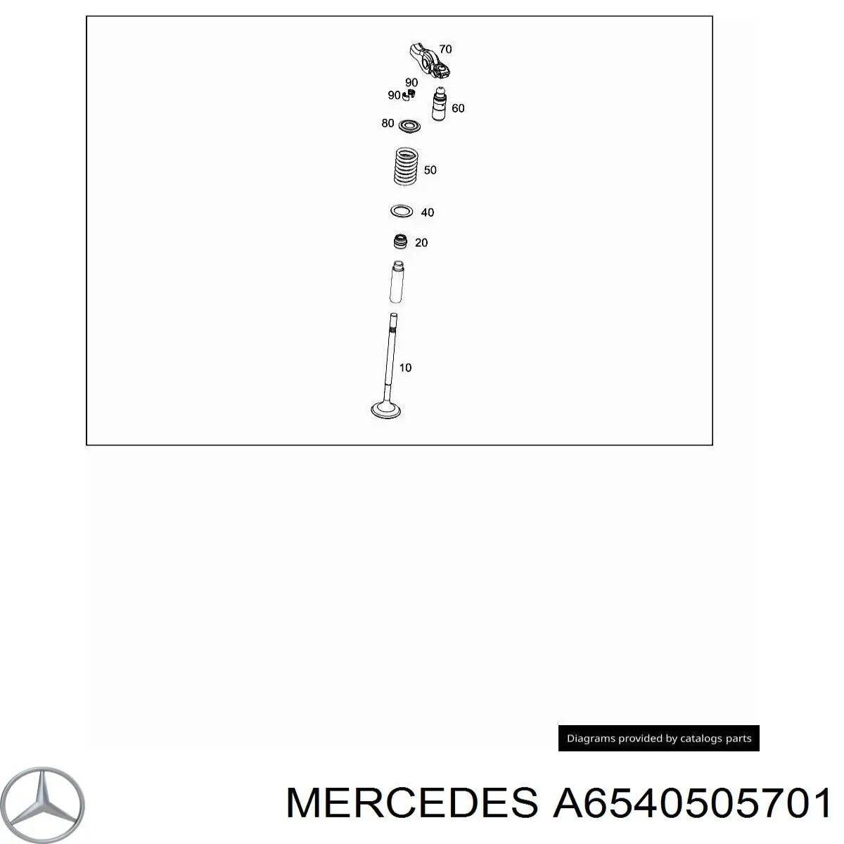 6540501100 Mercedes Balanceiro de válvula (balanceiro de válvulas) de admissão
