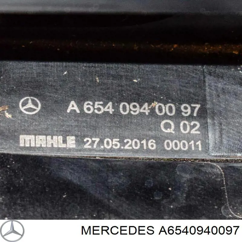 A6540940097 Mercedes Cano derivado de ar, entrada de filtro de ar
