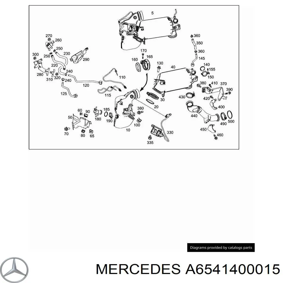 A6541400015 Mercedes Filtro de partículas do sistema dos gases de escape