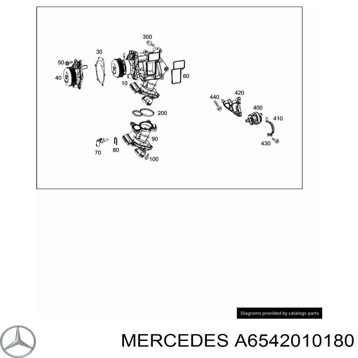 A6542010180 Mercedes Vedante de bomba de água