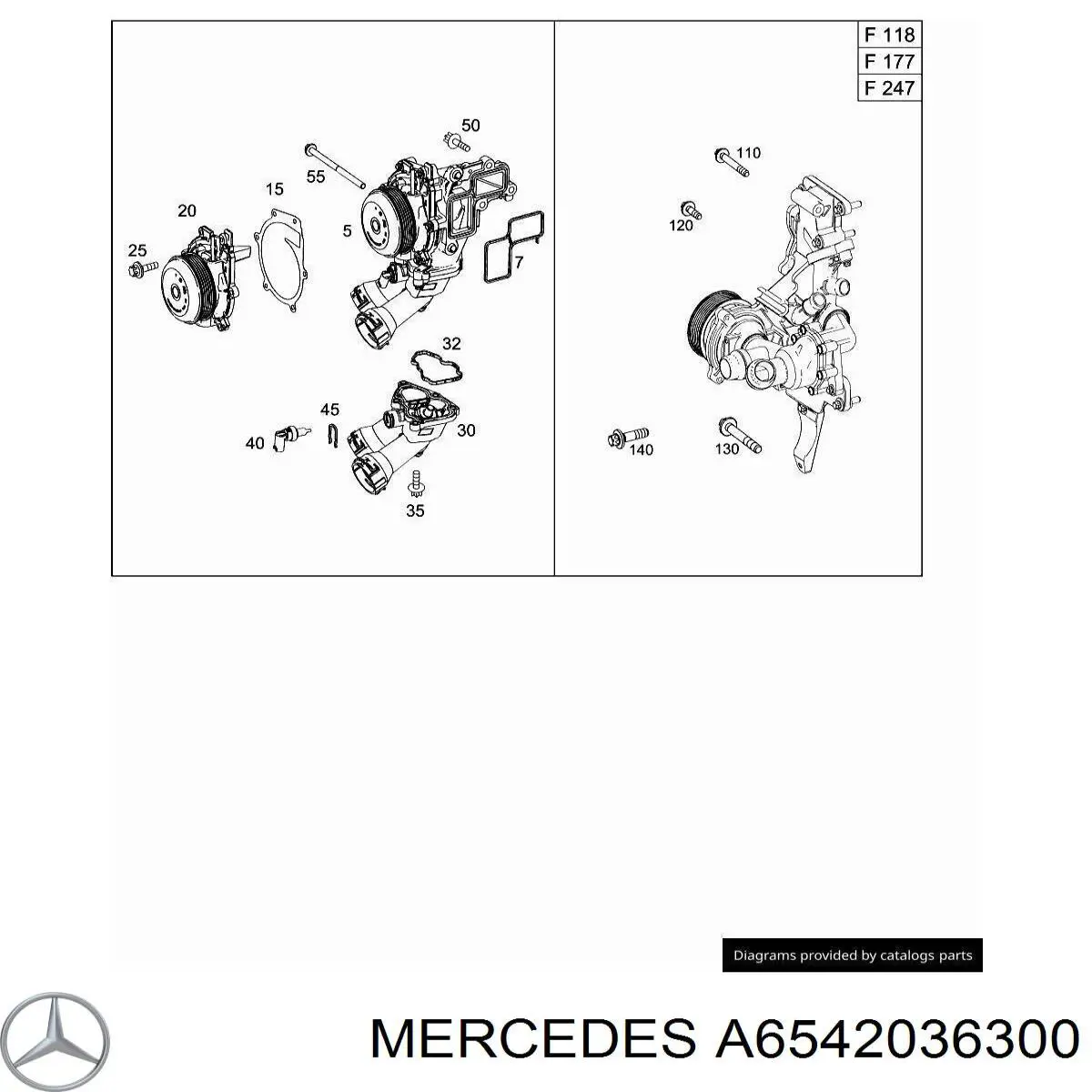 Vedante de bomba de água Mercedes A6542036300 preço, a partir de 11,18 USD