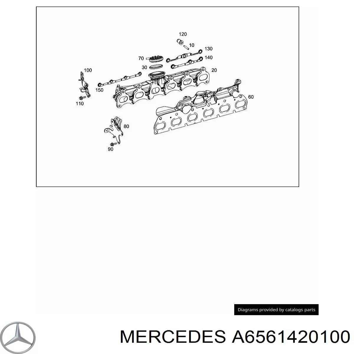 Vedante de tubo coletor de escape para Mercedes S  W223