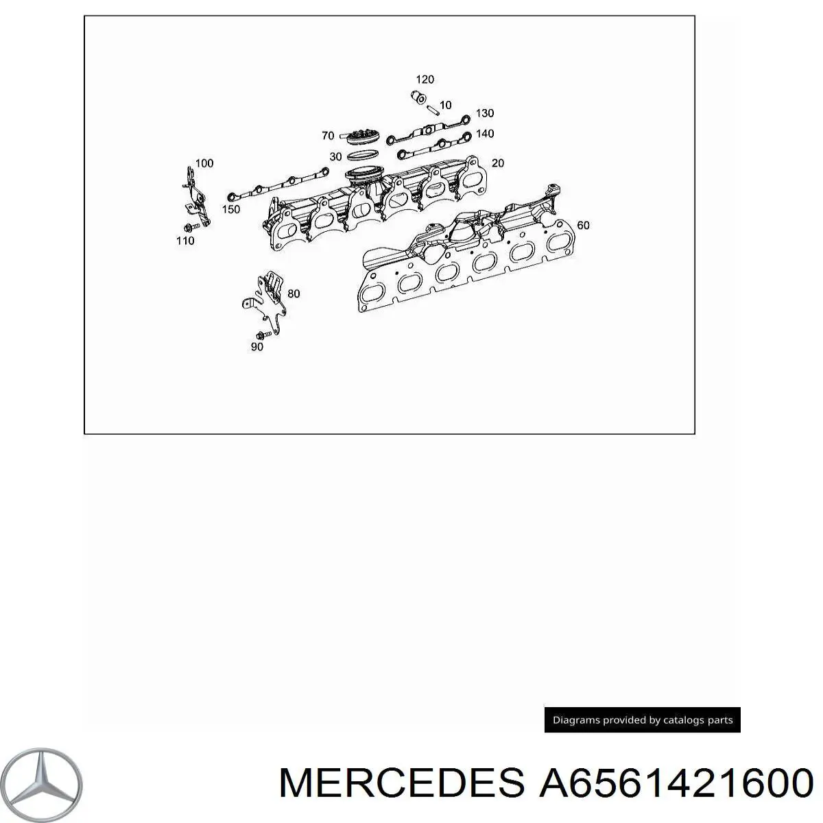 Vedante de tubo coletor de escape Mercedes S  W223
