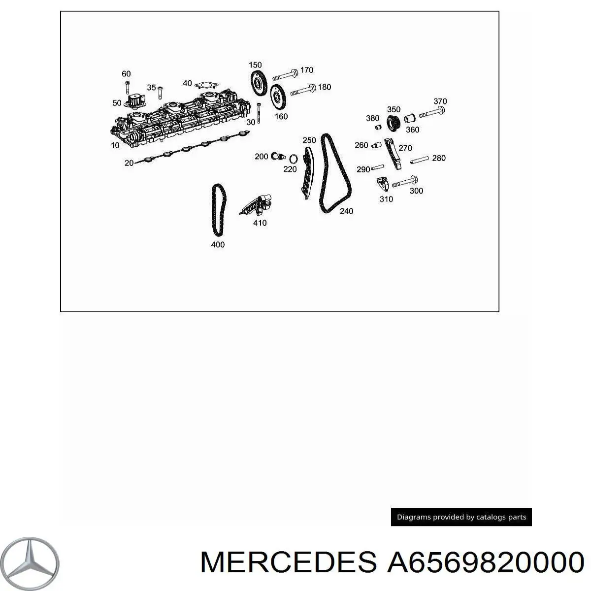A6569820000 Mercedes Válvula eletromagnética de posição (de fases) da árvore distribuidora