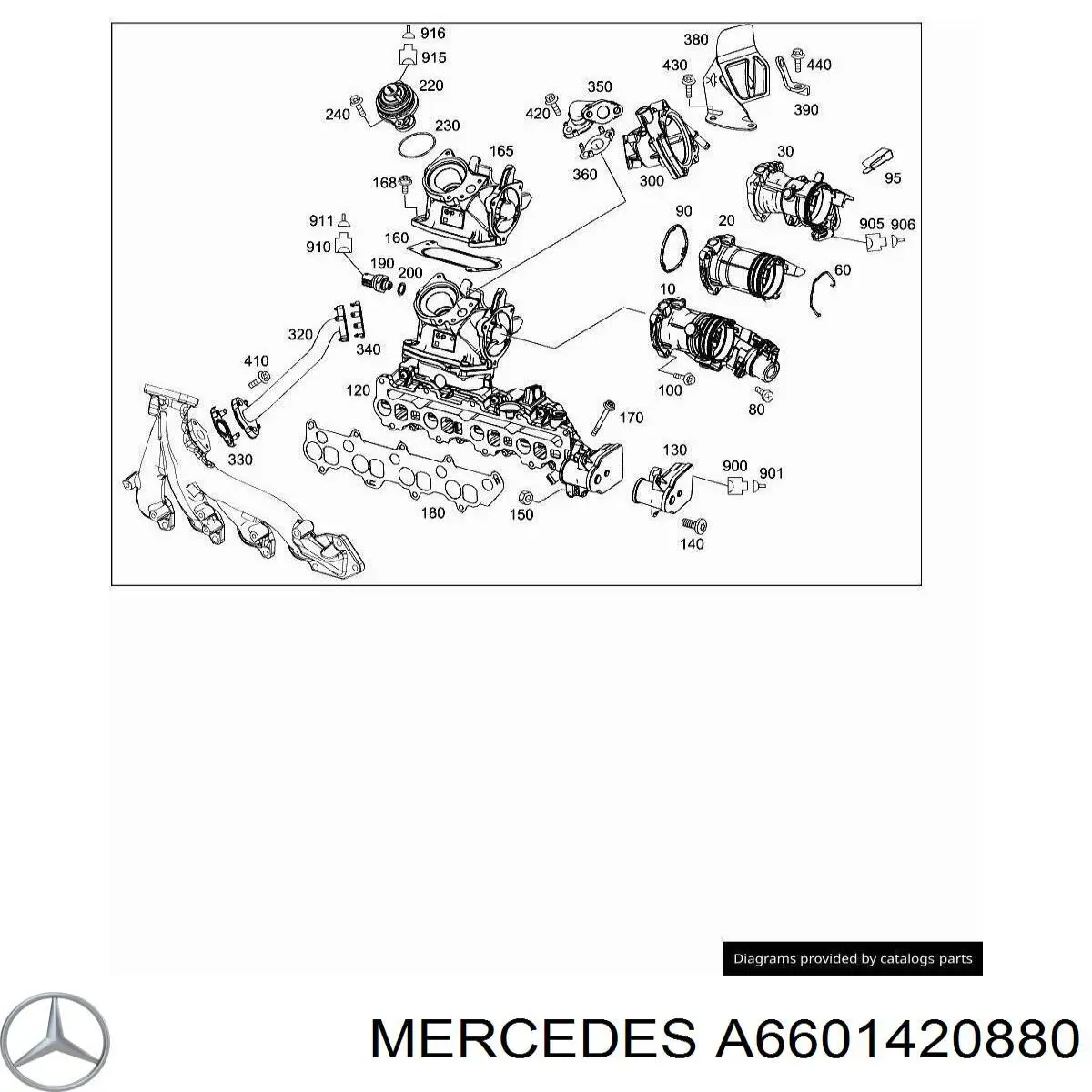 A6601420880 Mercedes Vedante de válvula EGR de recirculação