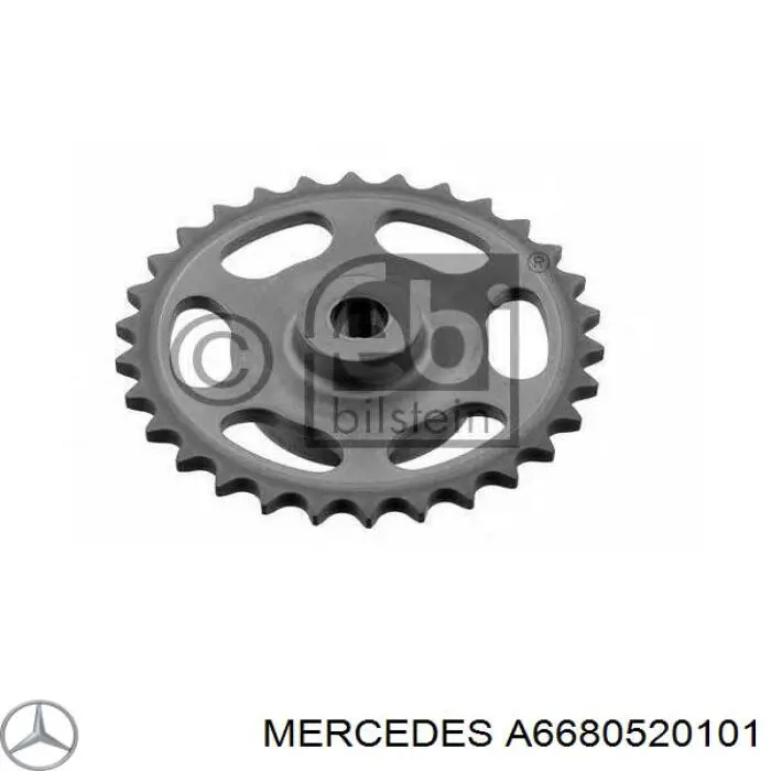 A6680520101 Mercedes Engrenagem de cadeia da roda dentada da árvore distribuidora de motor