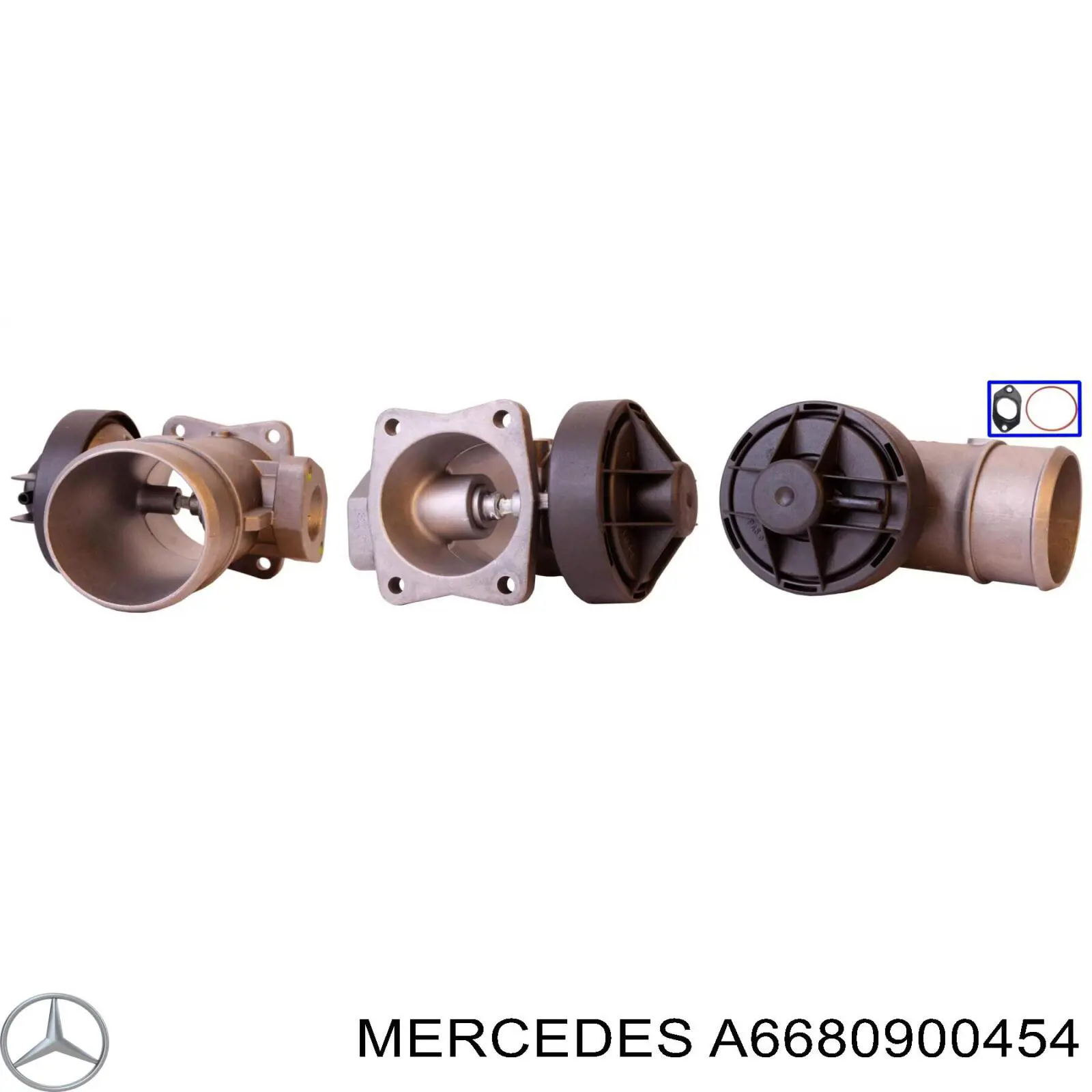 A6680900454 Mercedes Válvula EGR de recirculação dos gases