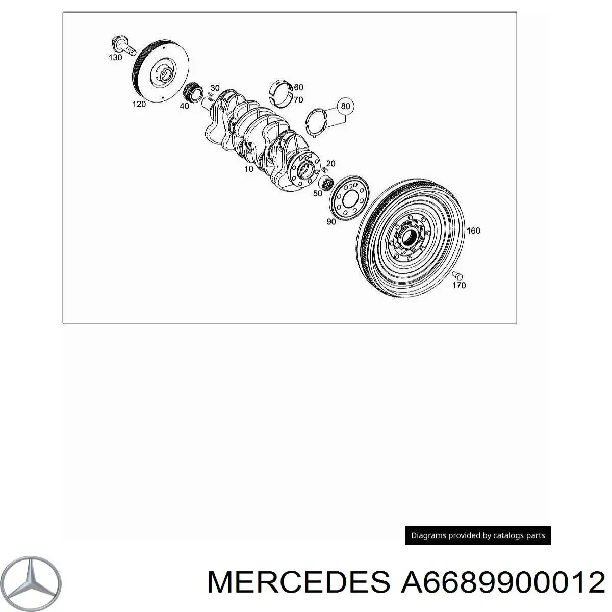 A6689900012 Mercedes Parafuso de fixação de volante