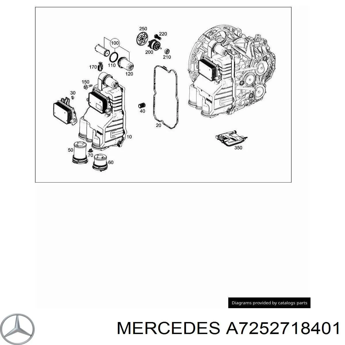 Compre A7252718401 Mercedes Tampão de panela da Caixa Automática de Mudança
