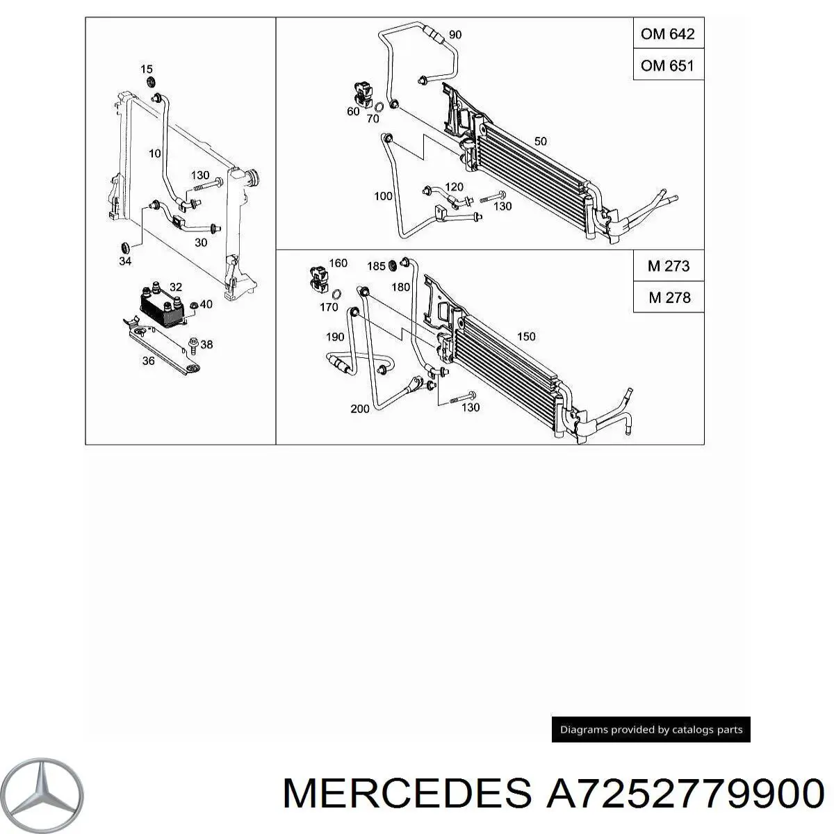 A7252779900 Mercedes Filtro da Caixa Automática de Mudança