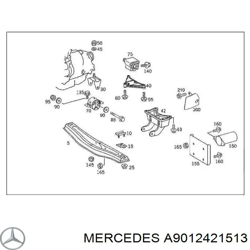 Compre A9012421513 Mercedes Coxim de transmissão (suporte da caixa de mudança)