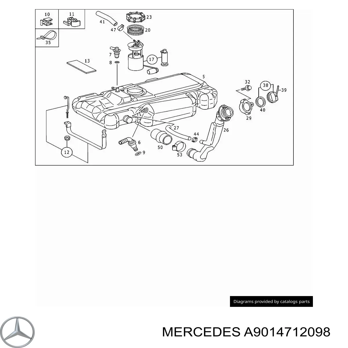 9014714098 Mercedes Tanque de combustível