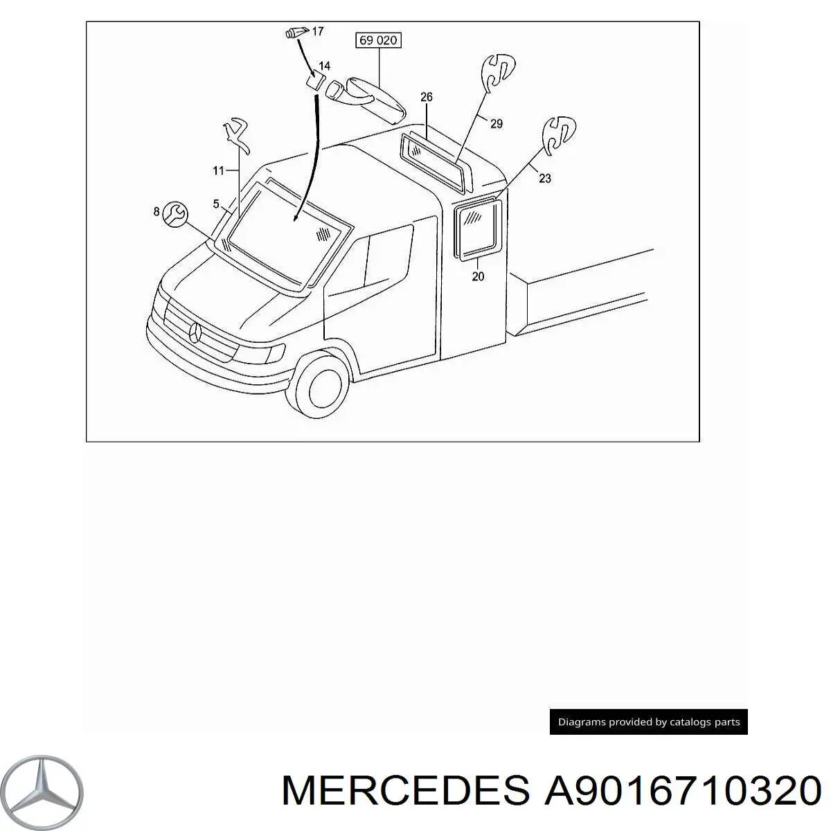 Compactador de pára-brisas Mercedes A9016710320 preço, a partir de 37,34 USD