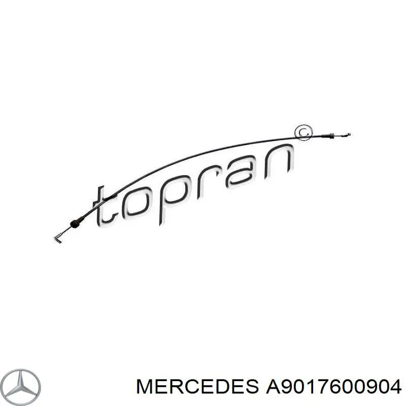A9017600904 Mercedes Cabo (pedal) de abertura do fecho da porta dianteira direita