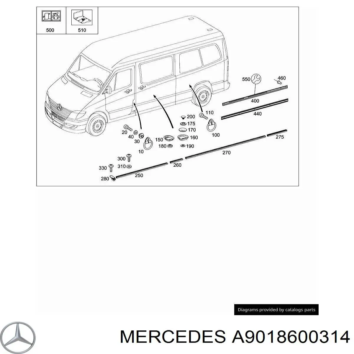 A9018600314 Mercedes Gozno de fixação de carga
