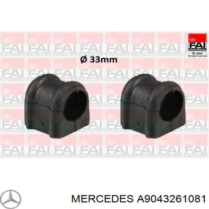 A9043261081 Mercedes Bucha de estabilizador traseiro