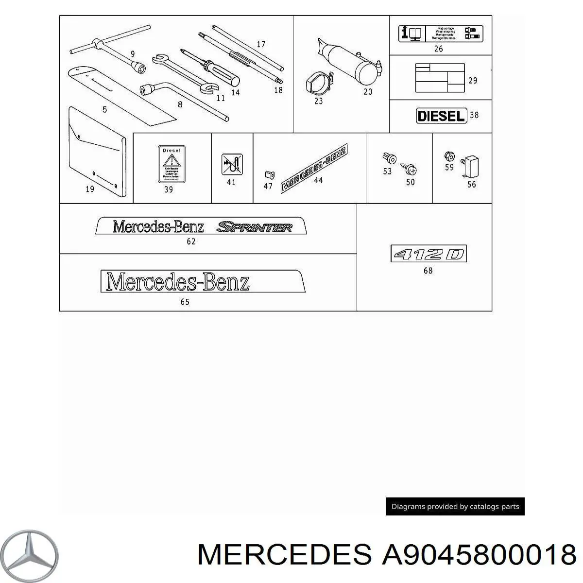 A9015800118 Mercedes Macaco