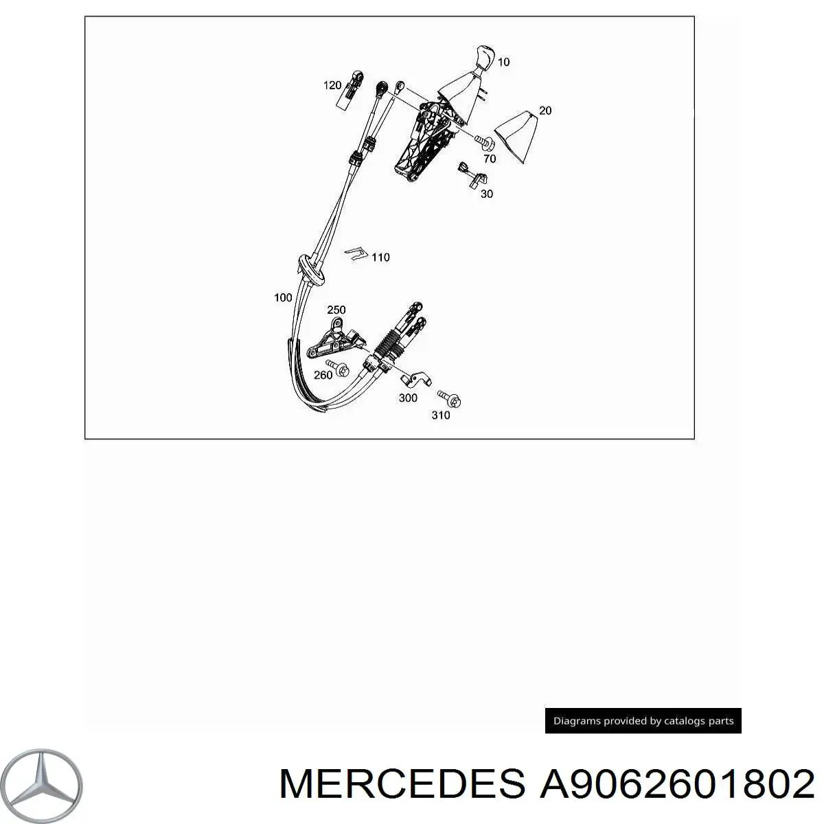 Mecanismo de mudança (ligação) Mercedes A9062601802 preço, a partir de 244,18 USD