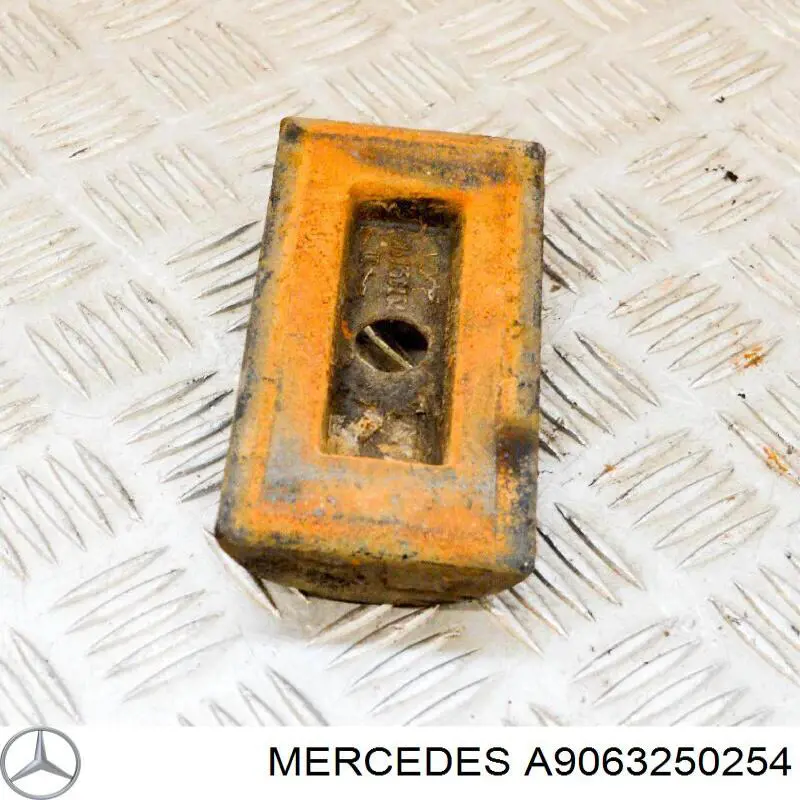 Compre A9063250254 Mercedes Placa de apoio para o estribo da suspensão de lâminas traseira