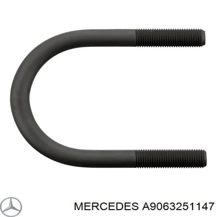 A9063251147 Mercedes Estribo da suspensão de lâminas