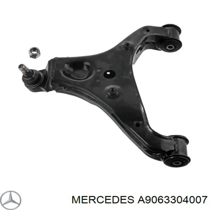 A9063304007 Mercedes Braço oscilante inferior esquerdo de suspensão dianteira