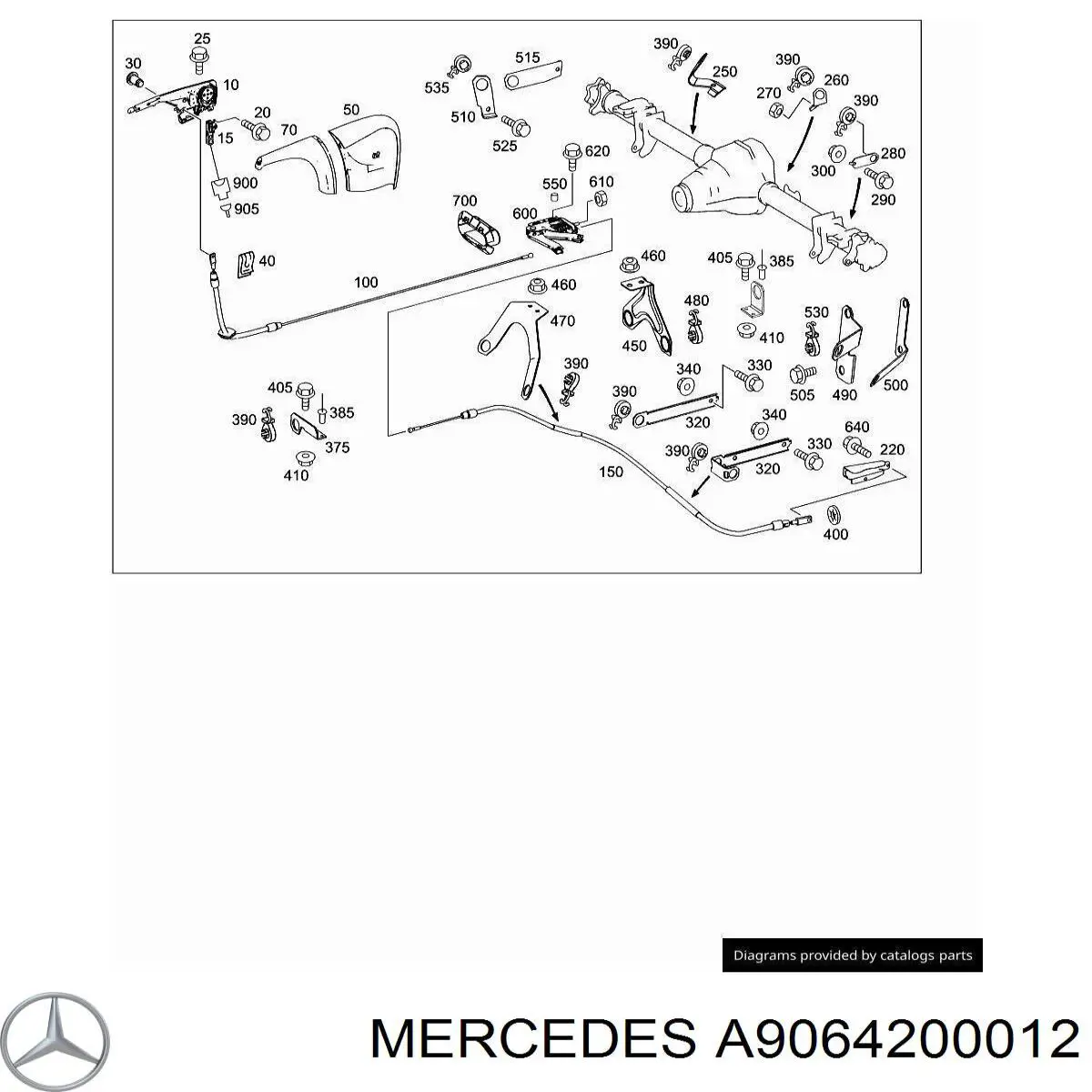 A9064200012 Mercedes Avalanca do freio de estacionamento