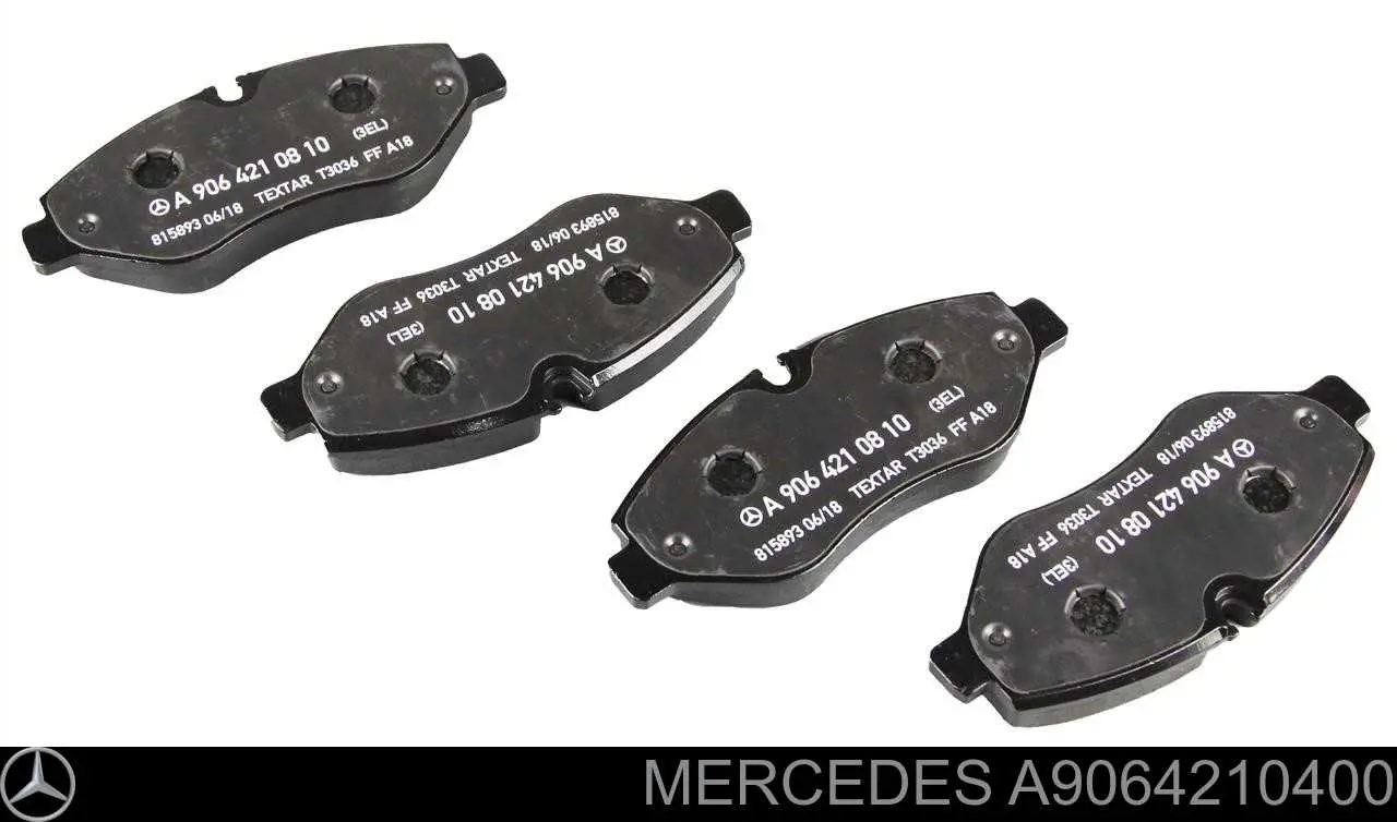 A9064210400 Mercedes Sapatas do freio dianteiras de disco