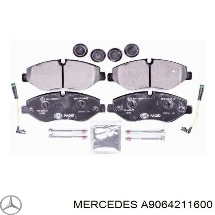 A9064211600 Mercedes Sapatas do freio dianteiras de disco