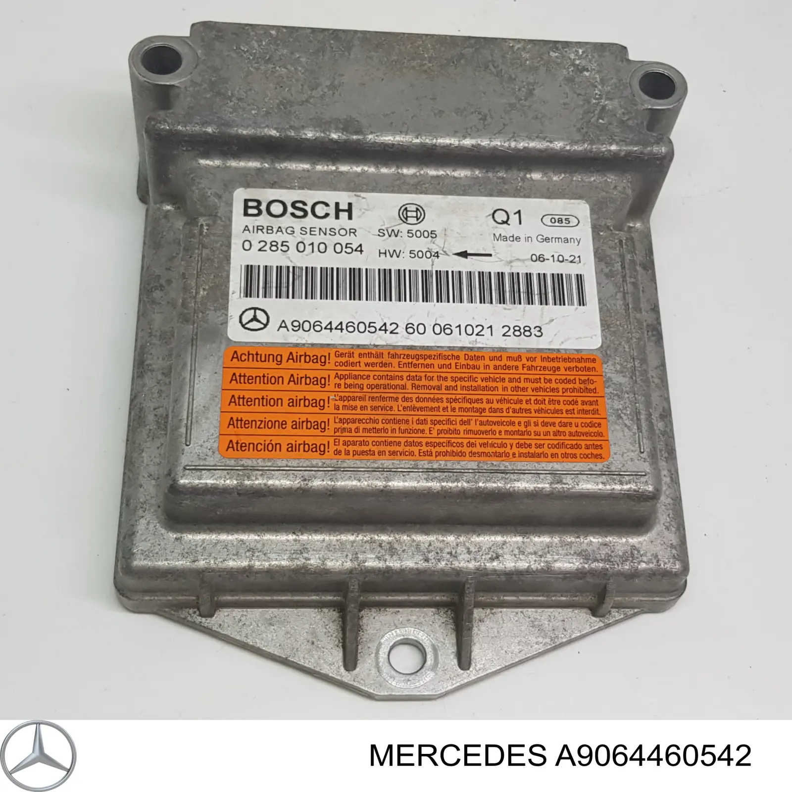 Módulo processador de controlo da bolsa de ar (Centralina eletrônica AIRBAG) 0285010054 Mercedes