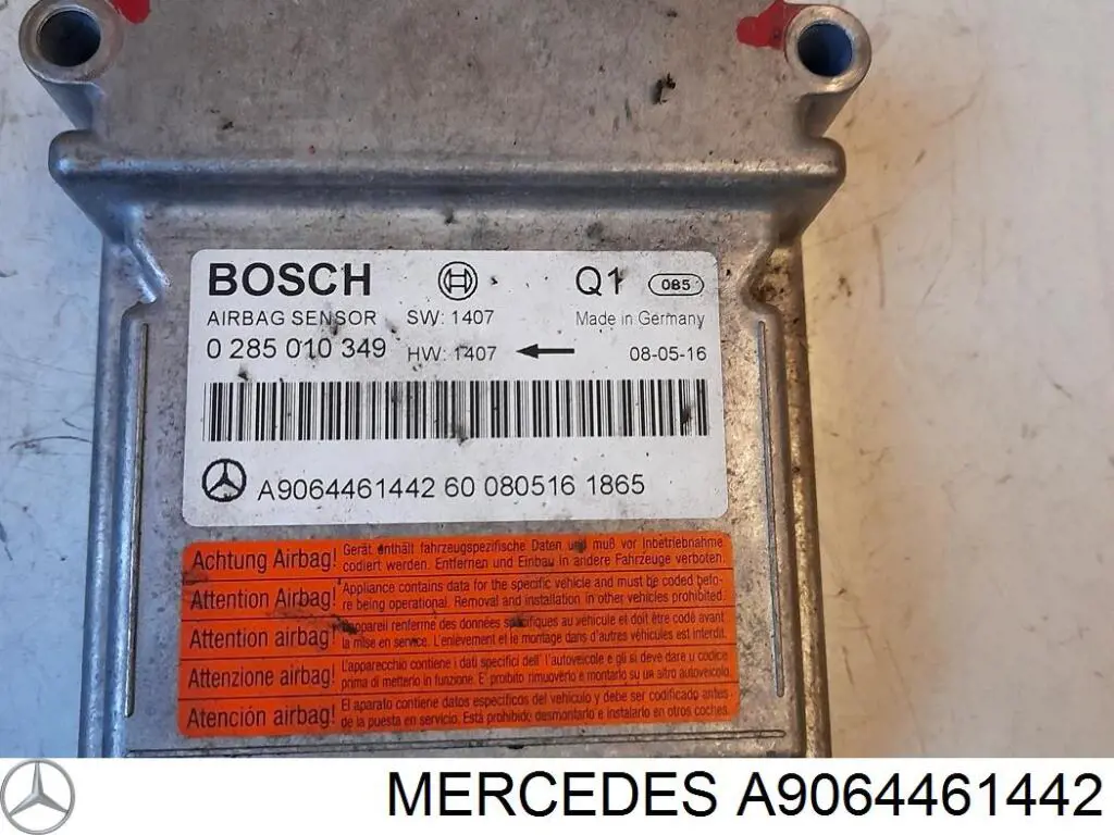 A9064461442 Mercedes Módulo processador de controlo da bolsa de ar (Centralina eletrônica AIRBAG)