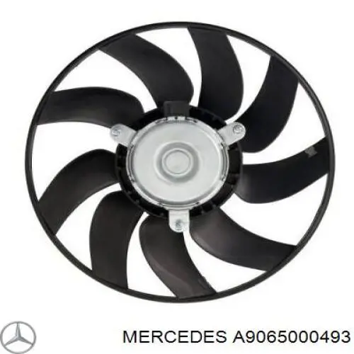 A9065000493 Mercedes Ventilador (roda de aletas) do radiador de esfriamento