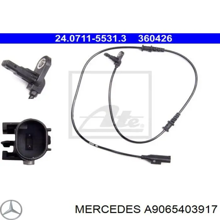 A9065403917 Mercedes Sensor dianteiro de ABS