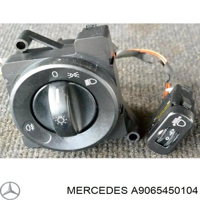 A9065450104 Mercedes Comutador das luzes no "painel de instrumentos"