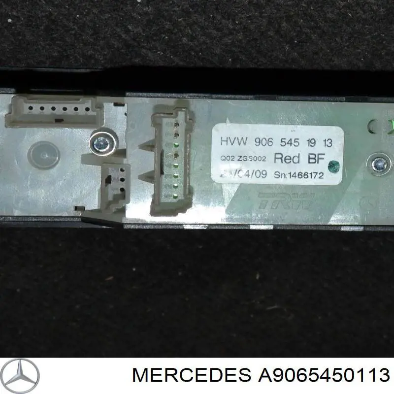 A9065450113 Mercedes Unidade de botões dianteira esquerda de controlo de elevador de vidro