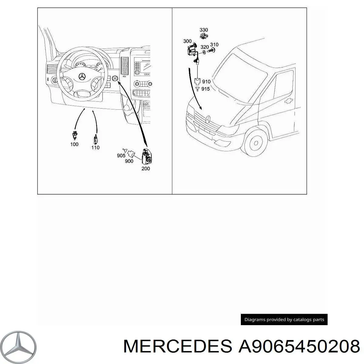 Fecho de ignição Mercedes 9069050700 preço, a partir de 647,36 USD