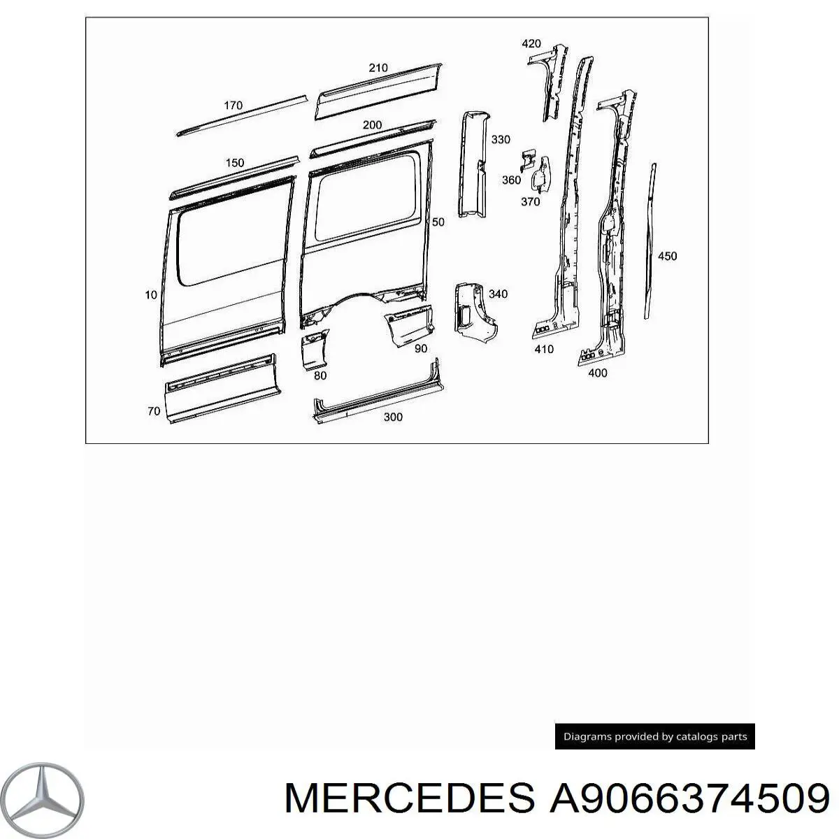 A9066374509 Mercedes Acesso externo direito