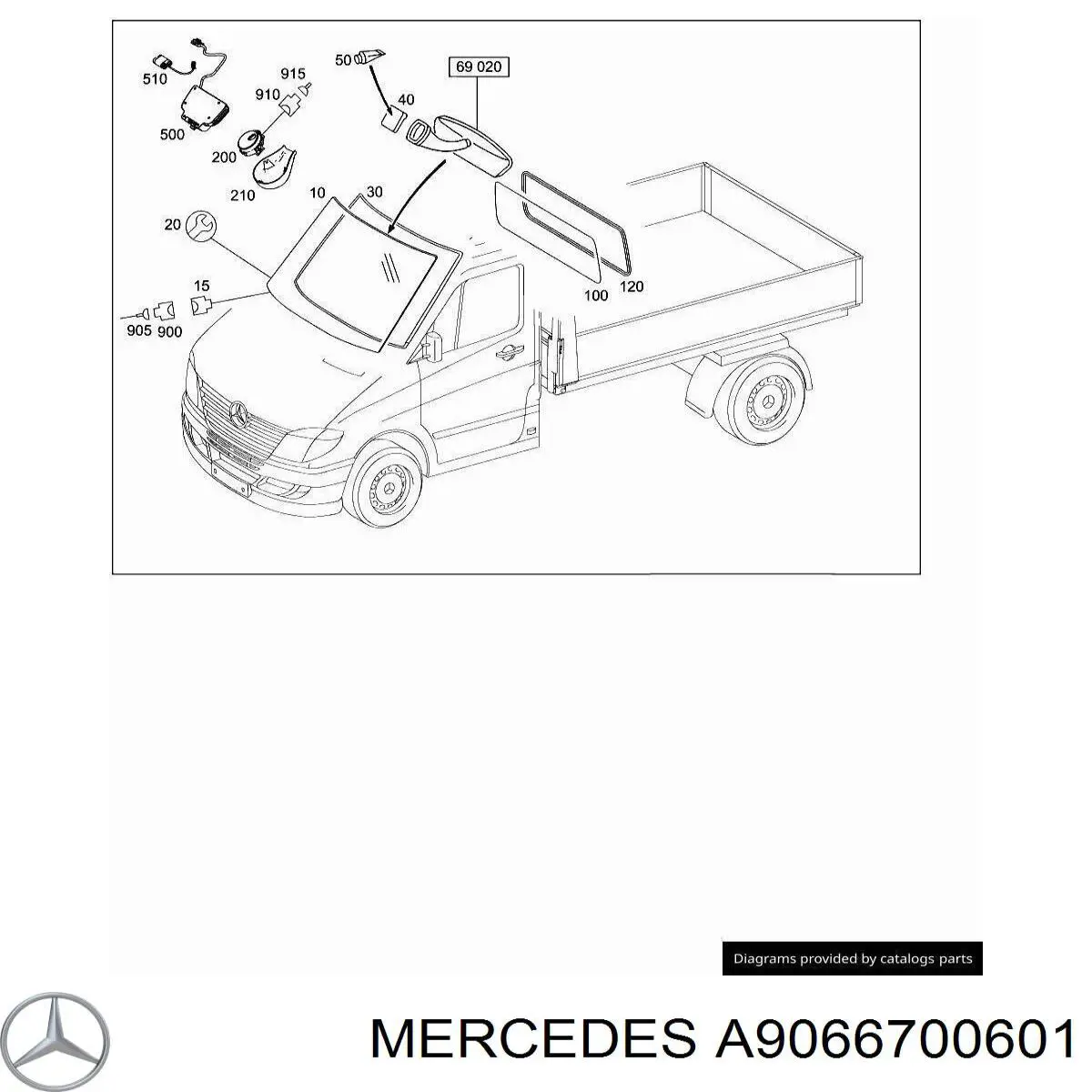 Compre A9066701500 Mercedes Pára-brisas