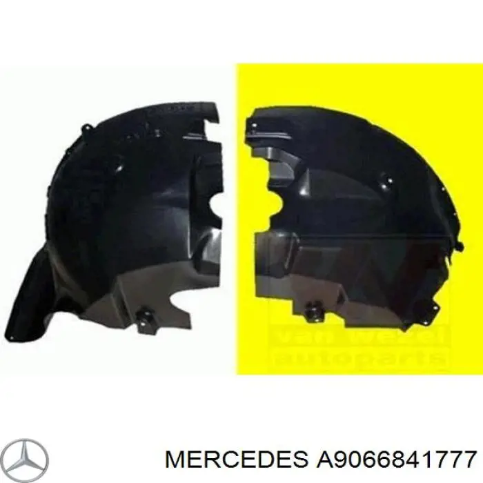 Compre A9066841777 Mercedes Guarda-barras direito dianteiro do pára-lama dianteiro
