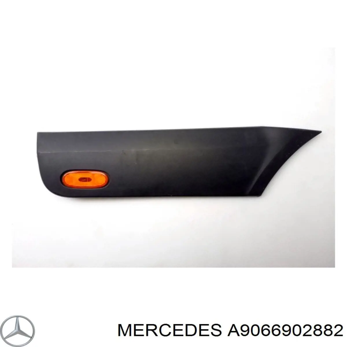 A9066902882 Mercedes Moldura do pára-lama traseiro direito