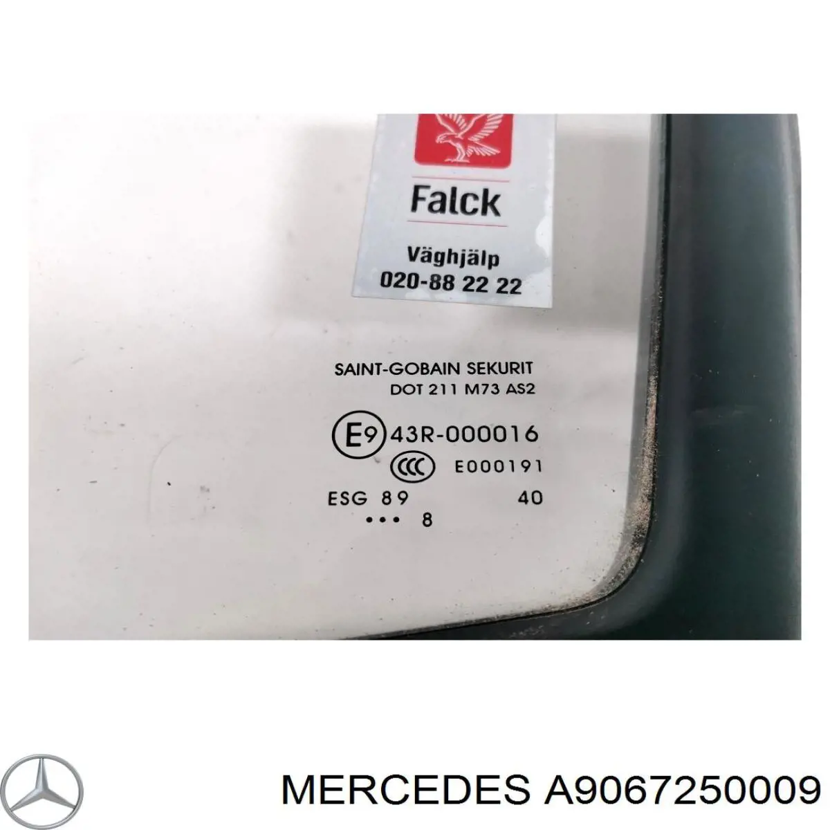 Vidro de janelo da porta dianteira esquerda Mercedes A9067250009 preço, a partir de 39,41 USD