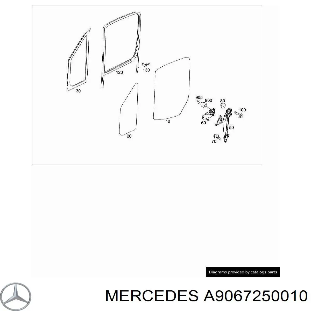Vidro da porta dianteira esquerda Mercedes A9067250010 preço, a partir de 110,67 USD