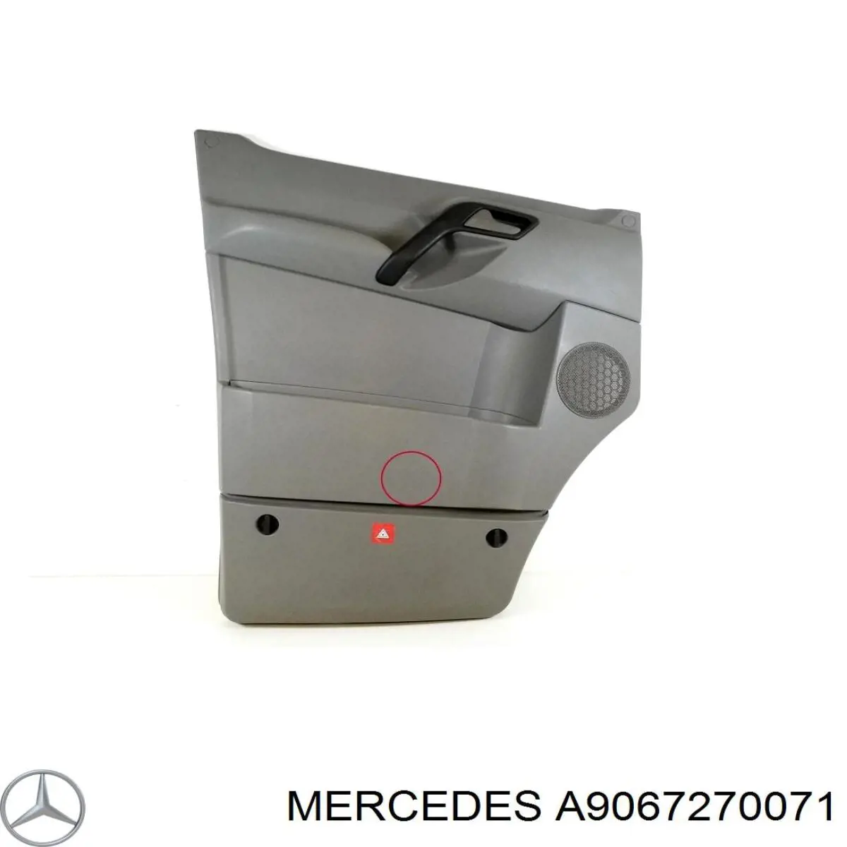 A90672700717J69 Mercedes Revestimento (cobrimento) interno da porta dianteira esquerda