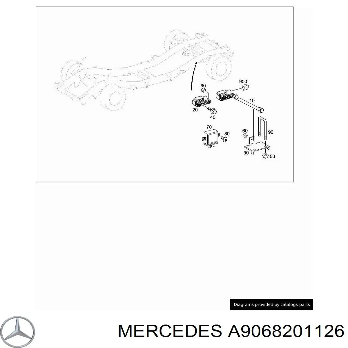 9068201126 Mercedes Unidade de controlo de iluminação